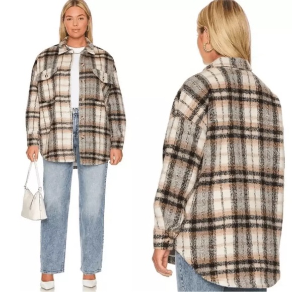 Brand New Good American heavy flannel/jacket. Size 1/2 that is a S/M - Picture 2 of 9